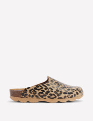 Lyla Colour Block Clogs - Leopard