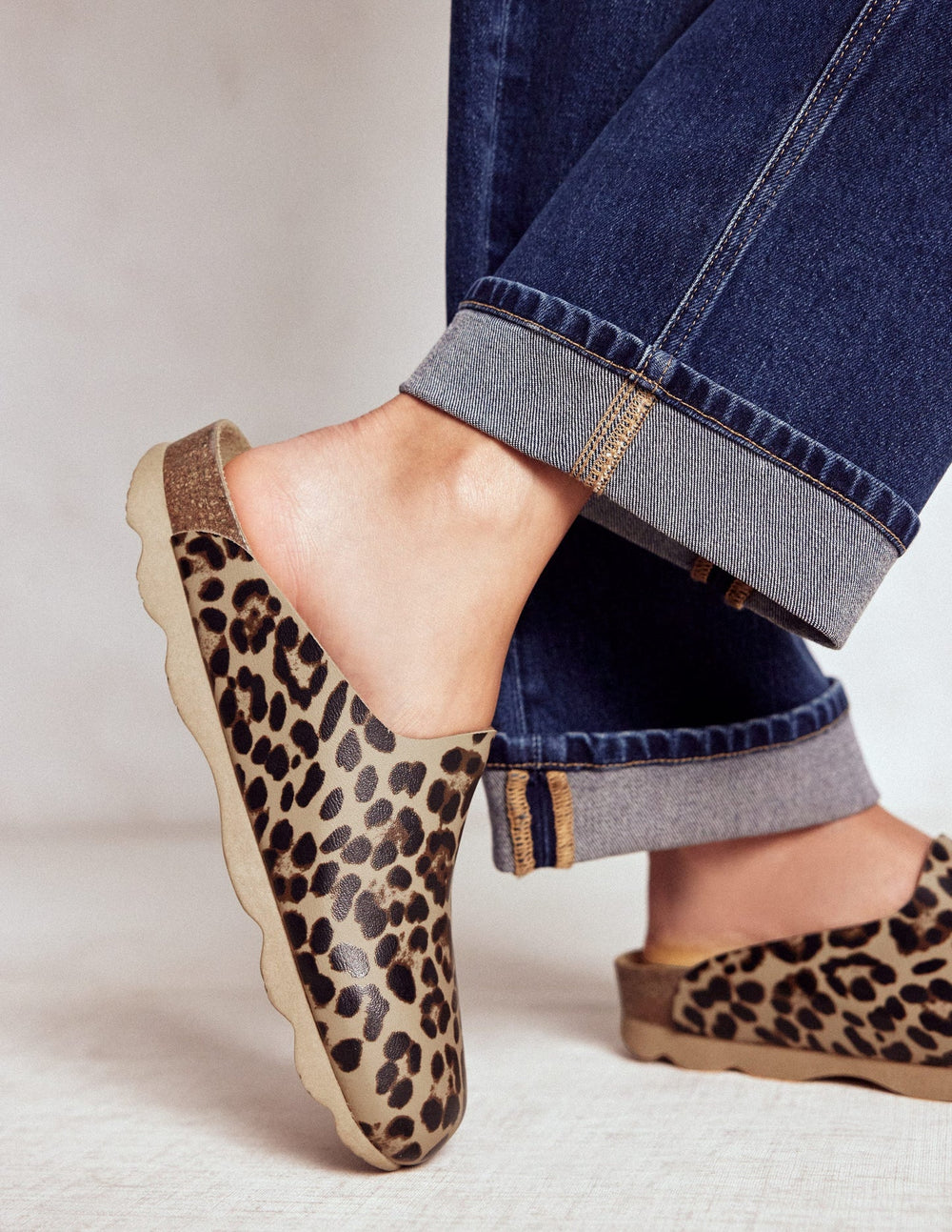 Lyla Colour Block Clogs - Leopard