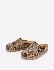 Lyla Colour Block Clogs - Leopard