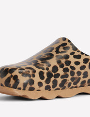 Lyla Colour Block Clogs - Leopard