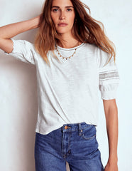 Lottie Puff Sleeve Top - White