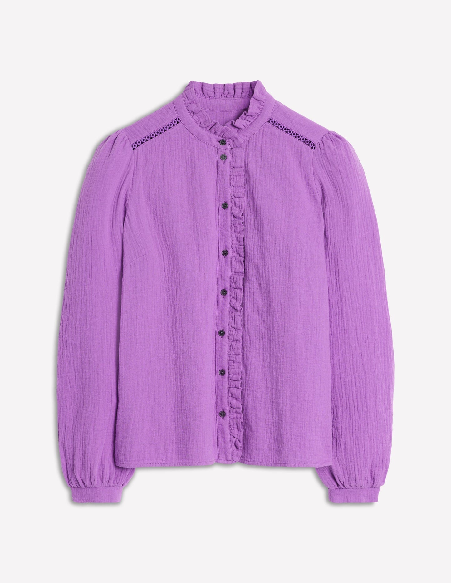 Helena Double Cloth Top - Amethyst Purple