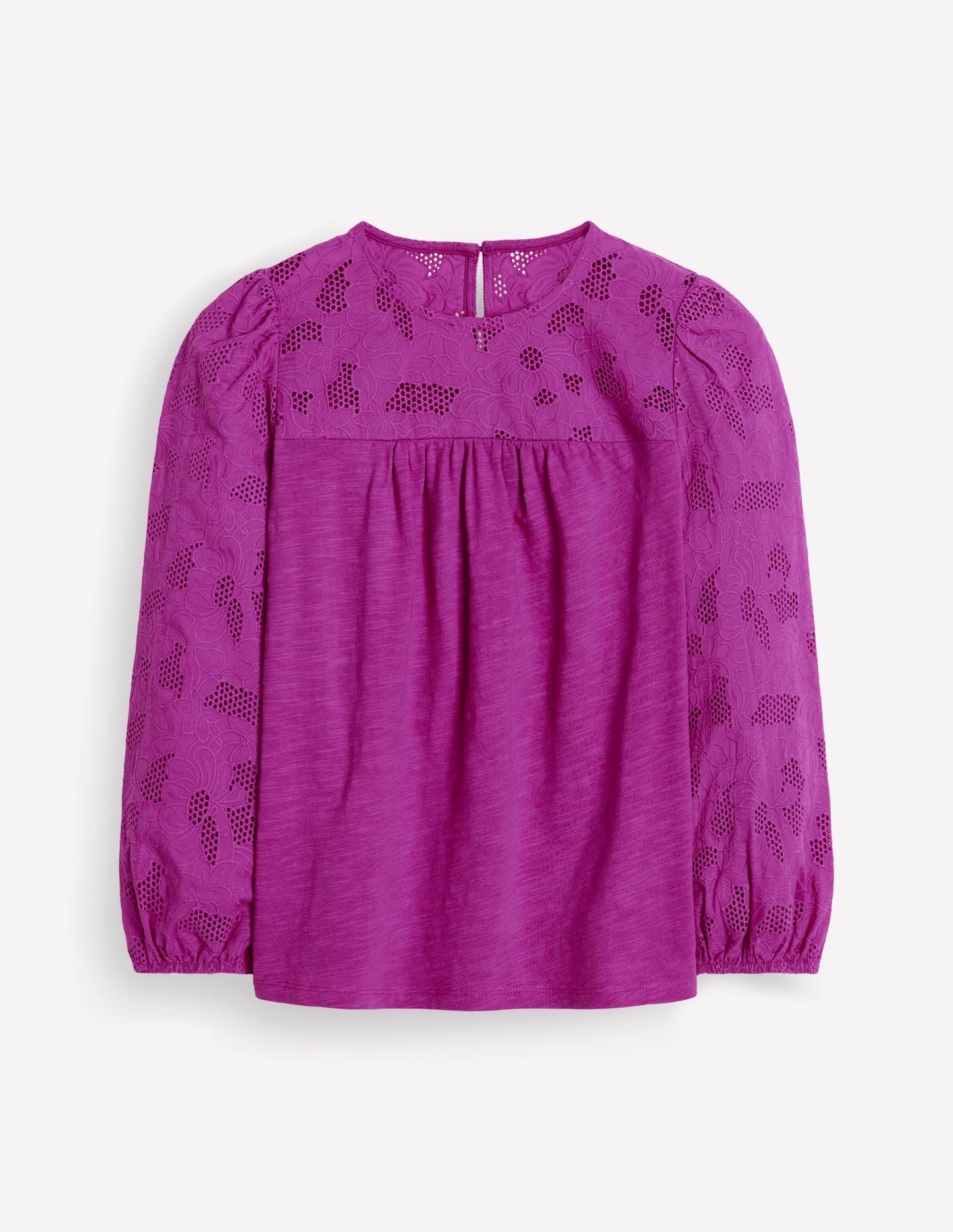 May Broderie Top - Regal Purple