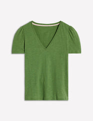 Short Sleeve V Neck T-shirt - Safari Green