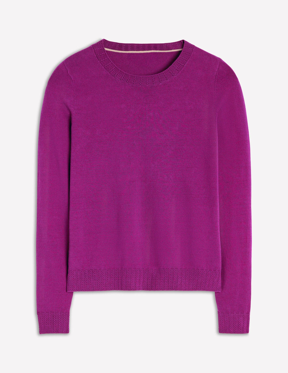 Emilia Cotton Crew Sweater - Regal Purple