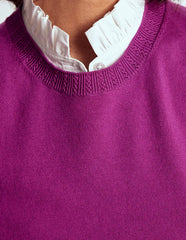 Emilia Cotton Crew Neck Vest - Regal Purple