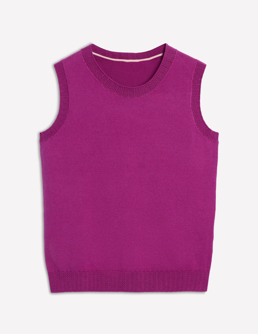 Emilia Cotton Crew Neck Vest - Regal Purple