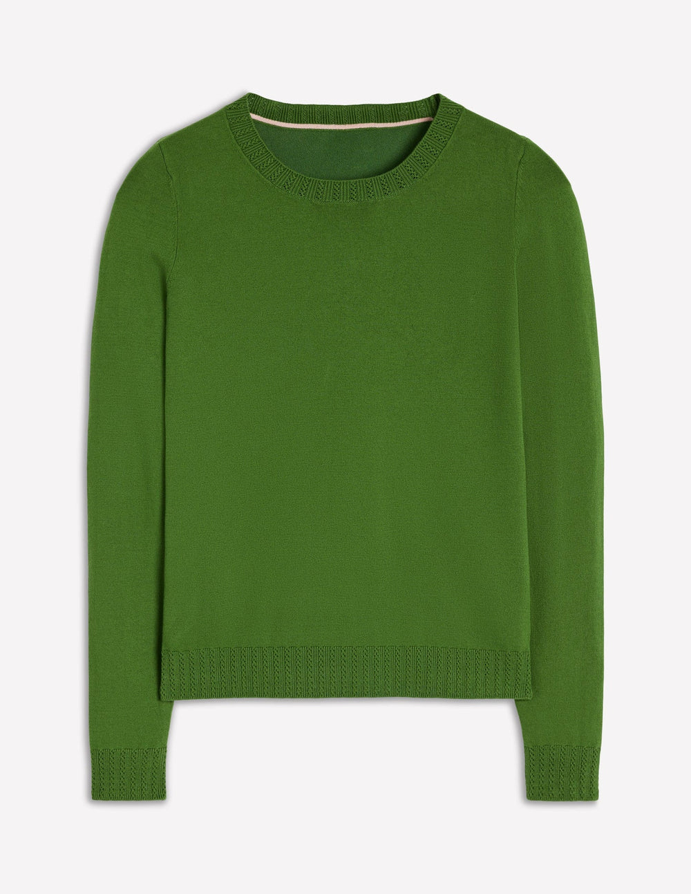 Emilia Cotton Crew Sweater - Promenade Green