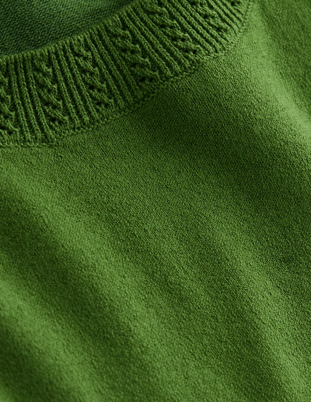 Emilia Cotton Crew Sweater - Promenade Green