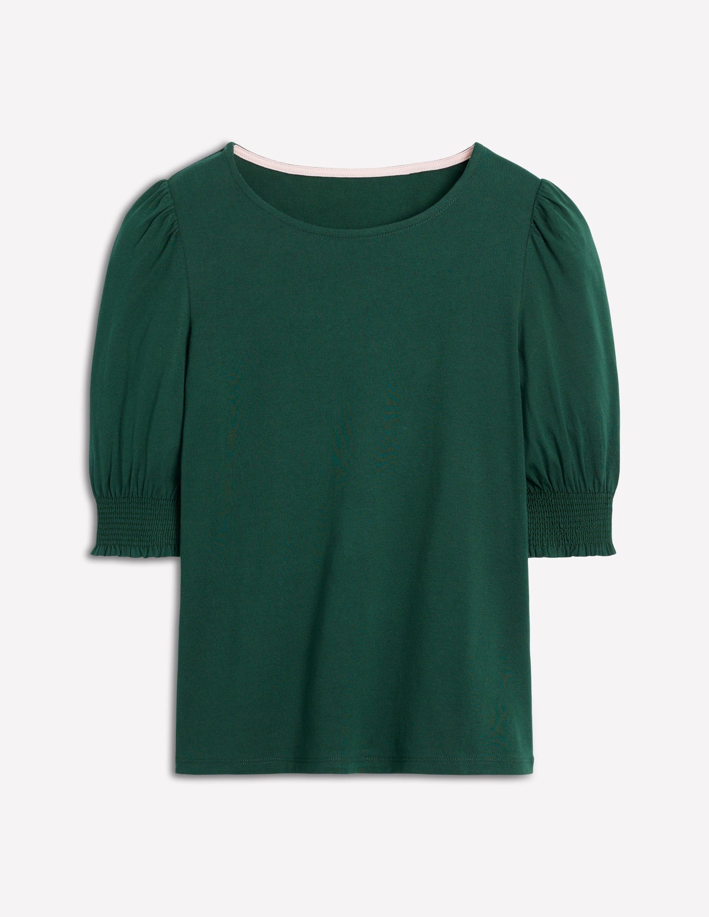 Short Sleeve Smocked Cuff Top - Green Pine