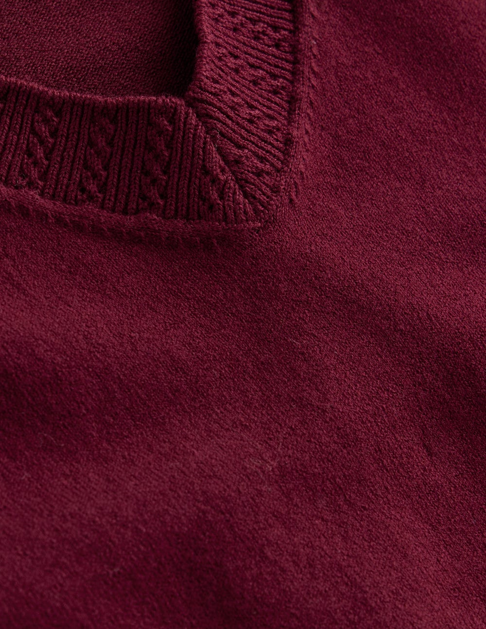 Emilia Cotton V Neck Sweater - Deep Wisteria