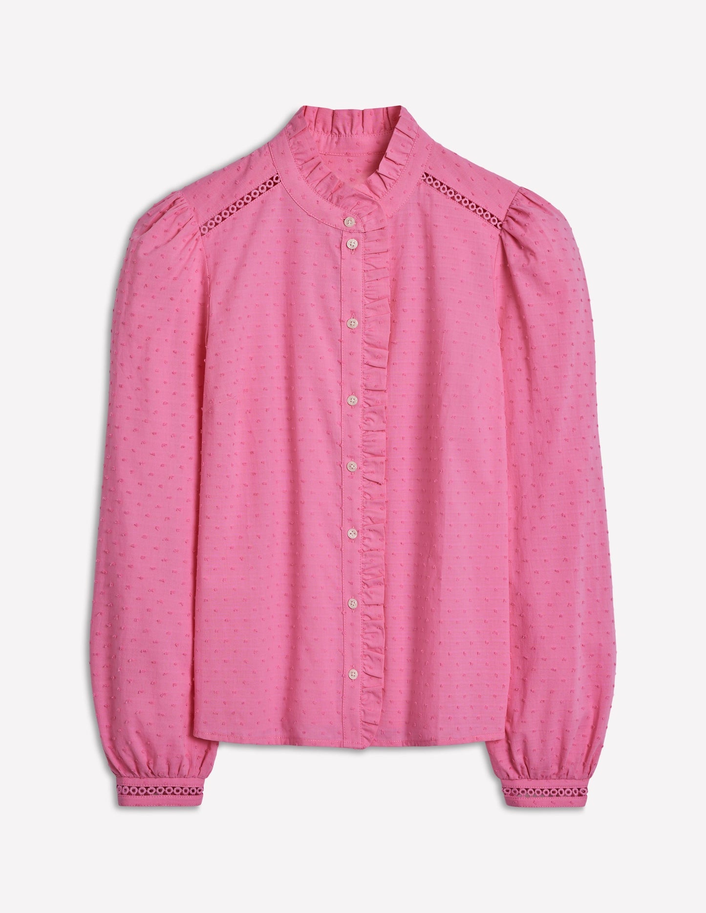 Helena Cotton Dobby Top - Rose Bloom