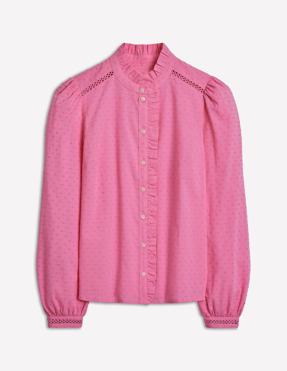 Helena Cotton Dobby Top - Rose Bloom