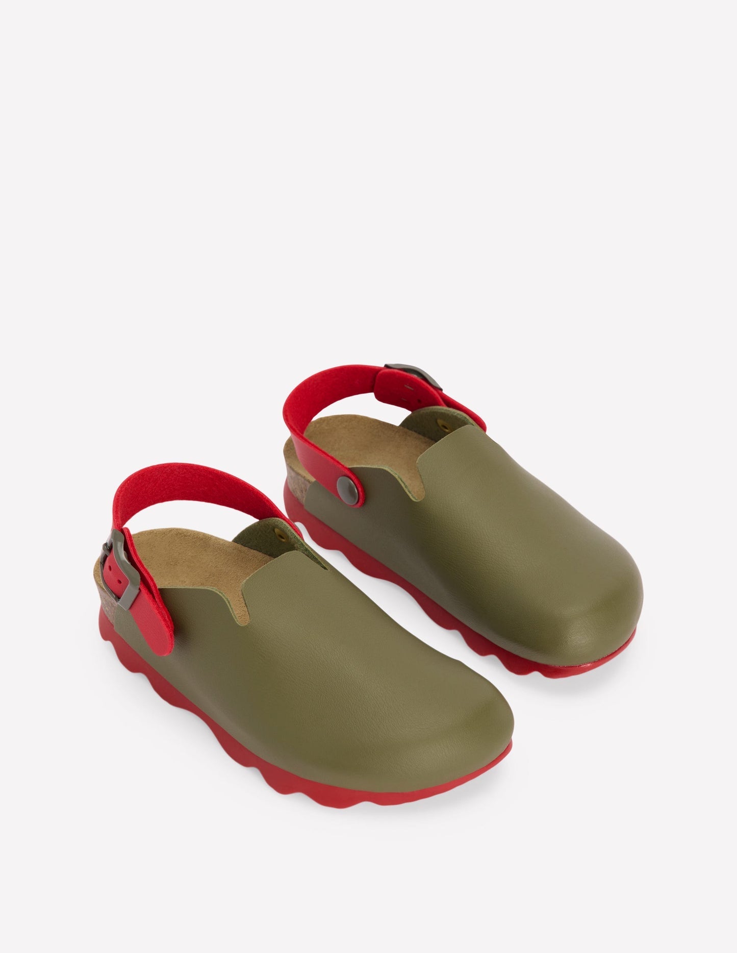 Colourblock Clogs - Bottle Green