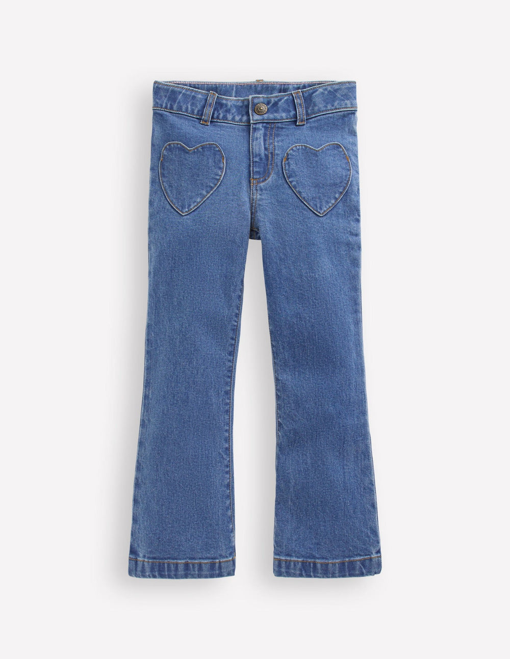 Denim Kick Flare Pants - Denim Hearts