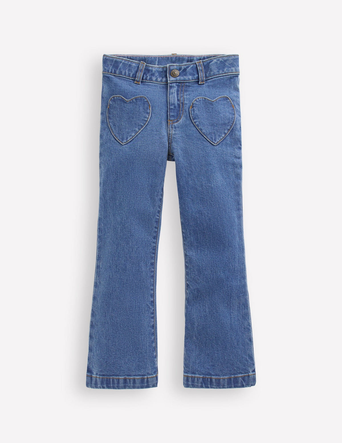 Denim Kick Flare Pants - Denim Hearts