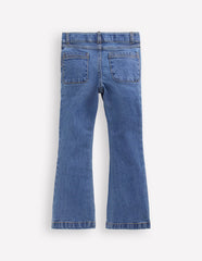 Denim Kick Flare Pants - Denim Hearts