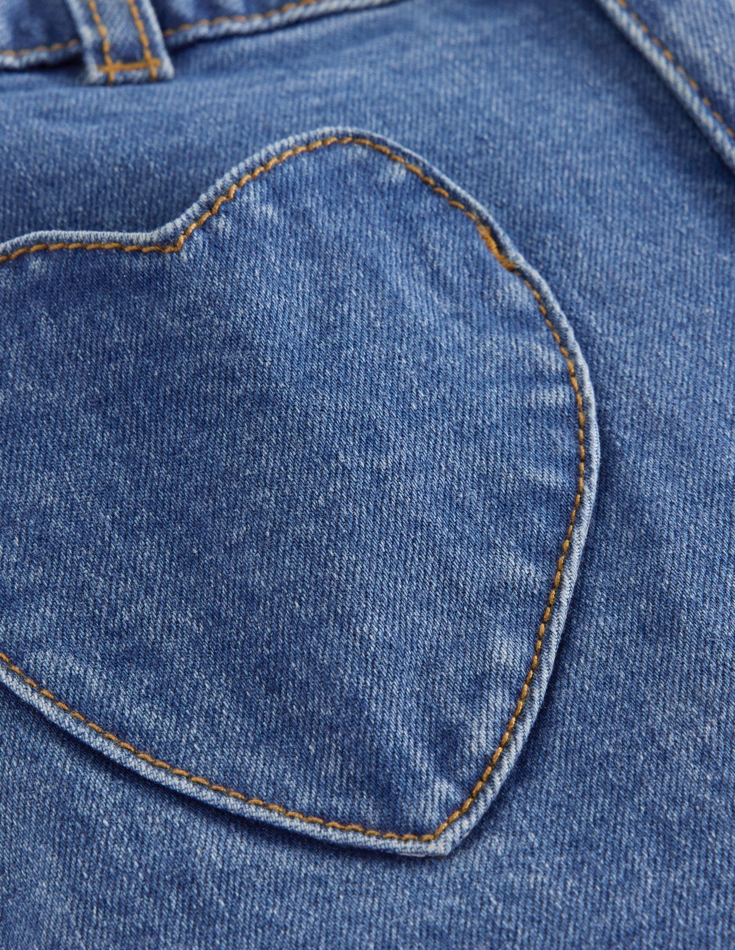 Denim Kick Flare Pants - Denim Hearts